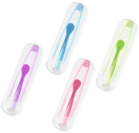OUDQFCJ 4 Pezzi Applicatore e Rimuovi Lenti a Contatto con Pinzette e Ventosa (Quattro Colori)