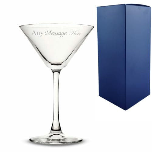 Personalised Engraved Enoteca Martini Glass with Gift Box | Custom Cocktail Glasses, Birthday Gifts for Men & Women, Barware