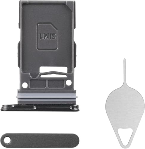 Galaxy S24 Ultra SIM Duel Card Tray Dual Replacement Repair Part with Opening Needle (Black)