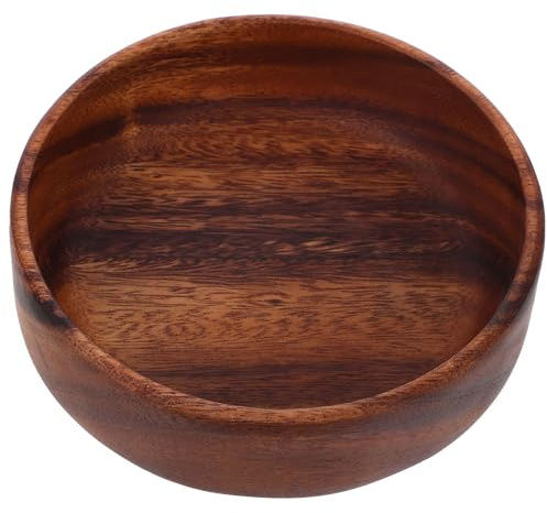 Toyvian Frutero de Madera Natural Redondo 16X16X45 CM Bandeja Pequeña para Aperitivos Plato de Madera Compartimentos para Snacks y Ensaladas Adecuado para Hogar Reutilizable