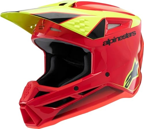 Alpinestars S-M3 Fray Motocross Helm, rot/gelb, L (59/60)
