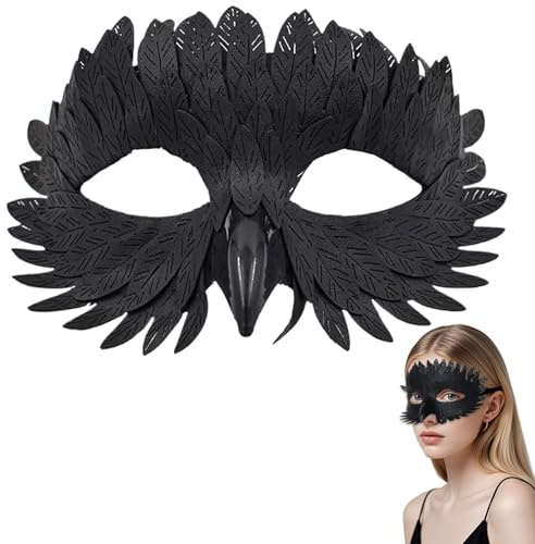 Maschere di Venezia,Maschera Veneziana,Vintage Maschere Carnevale,maschera stile veneziano,Travestimento Maschere in Maschera per feste eleganti,carnevale di Venezia,mascherata, misterioso (Nero)