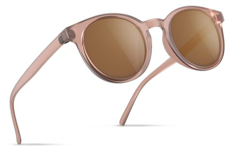 gesruny Sonnenbrille Damen-polarisiert-sunglasses woman-UV400 Schutz-Klassisch-Retro-Trendy-sonnenbrillen-Mode Brillen-Rosa Braune