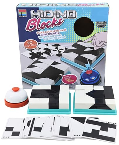 Block Games - brädspel pedagogiskt pussel med förvaringsbricka - tankespel och | för dagis klass, påsk, för att lägga ner i låga, för