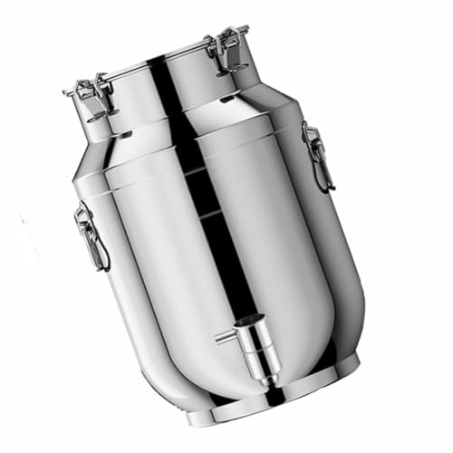 bidon alimentaire pour huile 25l avec robinet inox bidon de lait épais avec seau inox avec couvercle For Vin Baril Seau Eau Huile Réservoir,A-30liter