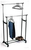 Kleiderständer höhenverstellbar 110-160 cm rollbar 2 Kleiderstangen 110x4 x17