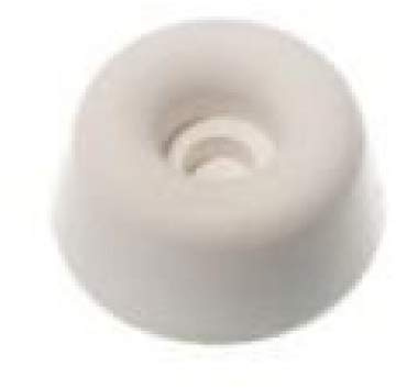 Lot de 6 tampons en caoutchouc pour lunette WC Blanc 19 mm