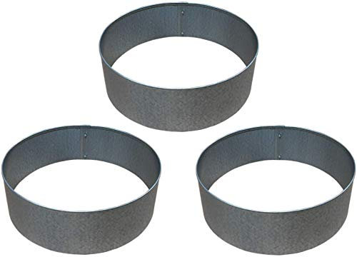 Rasenkanten Baumring Kreis aus Metall durchm. 37 cm x 12 cm - 3er Set