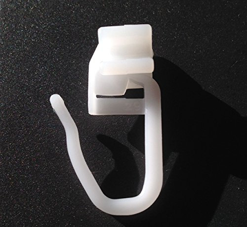 dekoandmore24 Gardinengleiter 100 St. - Weiß, Kunststoff, 10 mm, Made in Germany