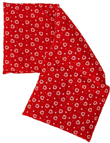 GIRAFFENLAND Leinsamenkissen 20x50cm groß 3-Kammer -Wärmekissen Körnerkissen - Kissen, Herzen-rot, Leinsamen