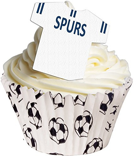 24 Edible T Shirt Decorations - Great for Spurs Fans - Perfectly pre-Cut Wafer just pop Them Out the Packaging and top Them on Your Cake - Pack of 24 - by CDA Products Ltd