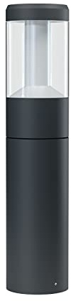 LEDVANCE LED Gartenpylone, Leuchte für Außenanwendungen, Warmweiß, 110,0 mm x 500,0 mm, ENDURA STYLE LANTERN MODERN, Dunkelgrau