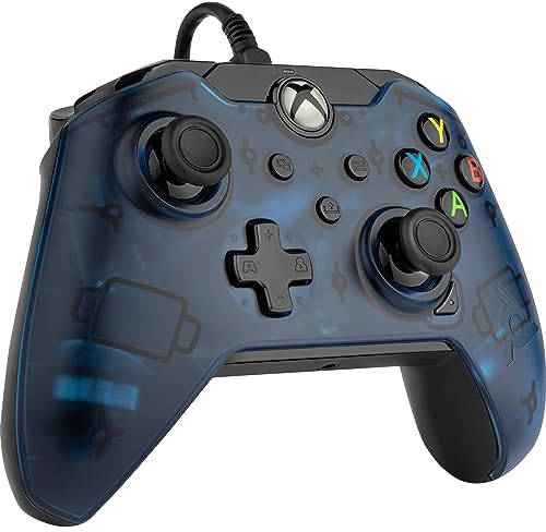PDP Wired Game Controller - Xbox Series X|S, Xbox One, PC/Laptop Windows 10, Steam Gaming Controller - USB - Advanced Audio Controls - Dual Vibration Videogame Gamepad - Blue Camo