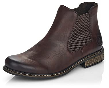 Rieker Women Ankle Boots Z4994, Ladies Chelsea Boots, Boots,Half Boots,Ankle Boot,Bootie,Slip-on Boot,Flat,Schwarz/Schwarz,37 EU / 4 UK