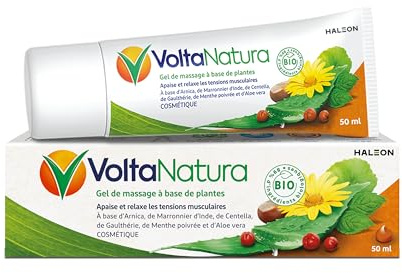 Voltanatura Massagegel auf pflanzlicher Basis, beruhigt und löst Muskelverspannungen, 50 ml