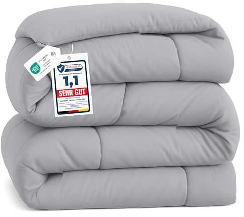 Bedsure couverture d'hiver chaude 240x220 cm, 450 g/m², 200x200 cm, lavable, épais, gris
