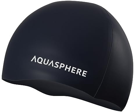 Aquasphere Badekappe Uni Schwarz/Weiß