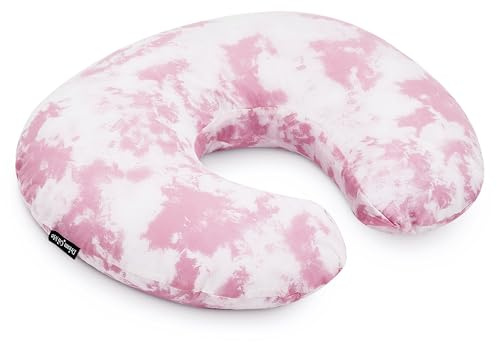 Dream On Me Beeboo Nursing Pillow and Positioner, Breastfeeding and Bottlefeeding Pillow, Removable and Washable Pillow Cover, Soft and Breathable Fabric, Pink