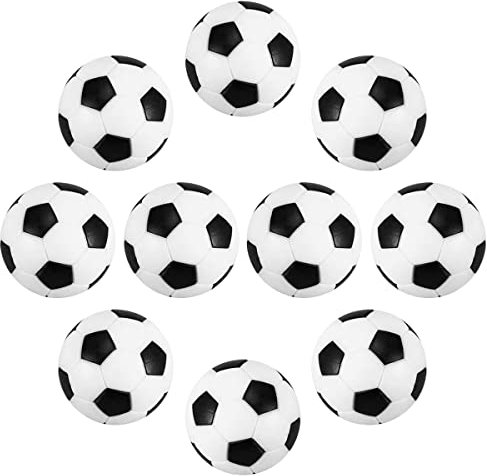 cwdvovy 10 Stück Kickerbälle, 32mm Tischfußball, Tischkicker Bälle Reguläre Größe Schwarz