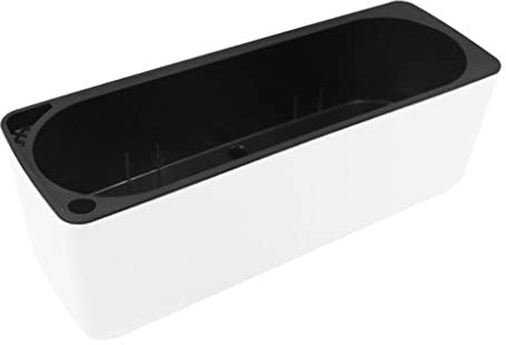 misppro Selbstbewässernder Blumentopf für Zimmerpflanzen und Kräuter, rechteckig, 39 cm, Weiß
