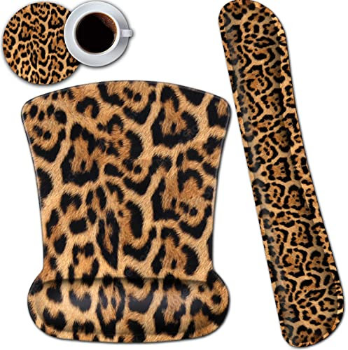 Tapis de souris ergonomique et repose-poignet pour clavier avec support de poignet et base antidérapante, tapis de souris de bureau en gel pour clavier facile à taper pour ordinateur portable, maison,