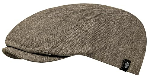 WEROR Herren Schiebermütze Flatcap Schirmmütze Cap Mütze WEROR-416.1 (55-56, Beige)