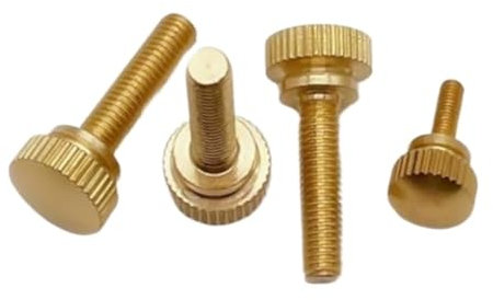 2-5 Stück M3 M4 M5 M6 Rändelschrauben aus reinem Messing handfest anziehen Kupferdreh-Rändelschrauben Computergehäuseschraube Rändelschraube (Size : M4X10 5PCS)