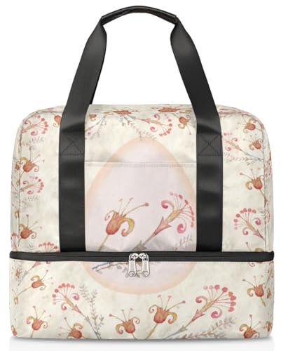 Sac de sport en forme d'œuf de Pâques pour femmes, hommes, garçons, kirls, 21 L, sac fourre-tout séparé pour voyage, gym, yoga, couleur, 21L, Organiseur de sac