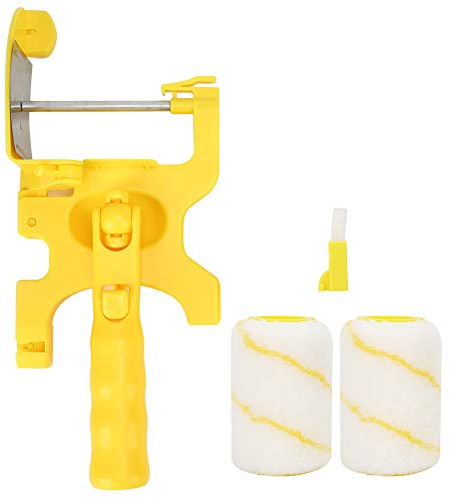 Paint Edger Roller Brush Paint Edger Tool for Walls Four-Wheel Paint Roller with Universal Handle, Neat Painting and Trimming for Home Room Wall Ceiling