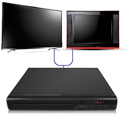 Lecteur Mini-DVD. Lecteur DVD Multifonction USB, Lecteur DVD CD Portable Compatible avec DVD R, DVD RW, JPEG, CD R et CD RW. Zoom, Balayage Progressif, multilingue. Lecture Lente