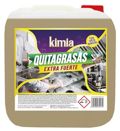 KIMIA - Quita Grasas Extra Fuerte 5L | Quitagrasas Concentrado | Desengrasante Profesional | Potente y Versátil | Desengrasante para Diversas Superficies | Alta Eficacia