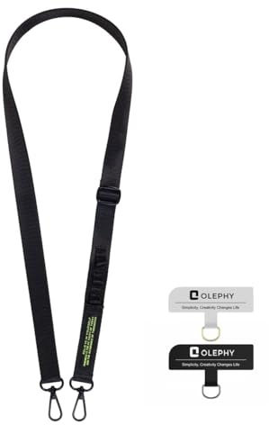 OLEPHY Handykette Universal mit 2 Stück Universelles Pad, Schwarz | Handyband mit meisten Hülle kombinierbar, Handytasche zum Umhängen für alle Smartphone,