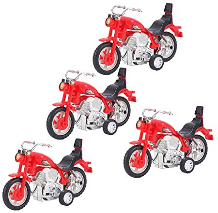 MUSISALY 4 Stück zurückziehen Reibungsauto für Kinder Babyautospielzeug Kinder Trägheitsautos motorikspielzeug spielzeugmotorrad aus Kunststoff Spielzeug Plastik