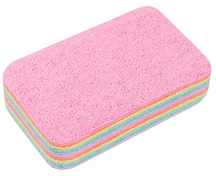 XIAOXIAOYU Microfiber Sponge | Absorbent Scrubber Sponges 12 Fiber Layer Dish Towels,Peelable Layered Washing Cleaner, Reusable Scrub Rags for Kitchen, Bathroom, Living Room,