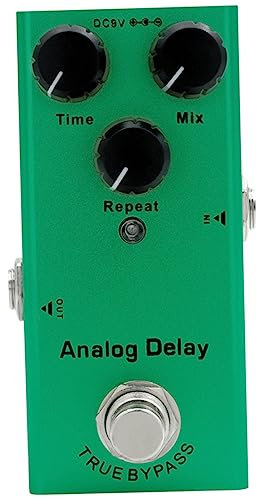 MILISTEN Effektgerät für Gitarre Analoges Gitarren Delay Pedal mit True Bypass Effekte Delay Echo Robustes Metallgehäuse Hochwertige Schaltkreise Musikinstrumenten Zubehör für Bass und