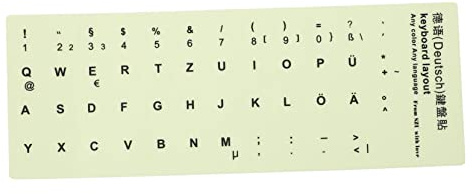 Gatuida Keyboard Replacement Sticker Glow in Dark Wear-resistant Pvc Matte Ink Adhesive Keyboard Skin for Home and School Use