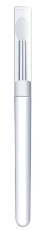 YUOIUX Pinceau à ongles en silicone pour application de pigments en poudre facile à utiliser