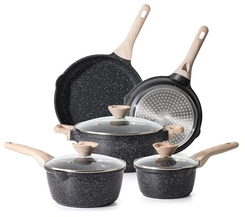 Kordisen Antihaft Kochgeschirr Set, 5 teilig Topf Pfannen Set, Gesundes und Ungiftiges Kochtopfsets, Induktion Kompatibel, PFOA und PFAS frei