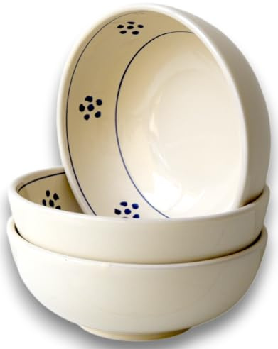 Fratelli Colì Set 3 Ciotole in Maiolica Decoro Stelle Blu Ø12 cm