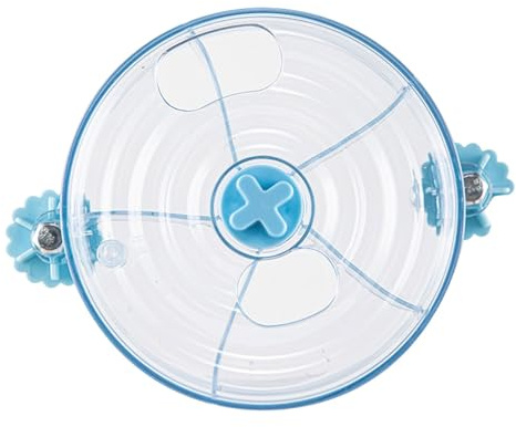 Futterspender für Vögel mit rotierendem Rad, transparenter Futterball für Papageien, geeignet für kleine bis mittlere Vögel, Nymphensittiche, Futterrad