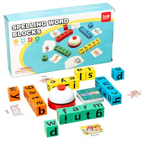Jeu de Lettres Assorti - 28 x 15,5 x 5 cm - Jeu d'écriture en Bois - Jouet pour - Vocale Courte en Bois - Tri de Lettres - Jeu d'écriture - Jeu de Plateau de Bataille multijoueur pour