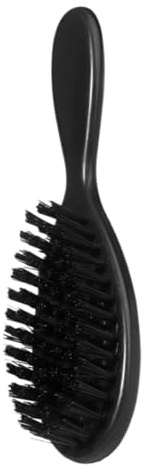 LIFKOME Multifunktionale Bartbürste aus Abs und Nylon Leichte Haarstylingbürste für Salonrasur und Haarreinigung im Friseursalon Schwarz