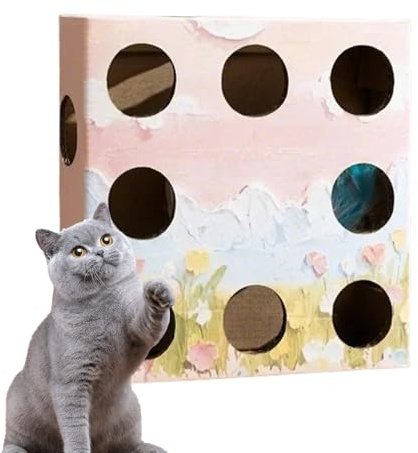 Lpoppcx Gatos rompecabezas de juguete, rompecabezas inteligente para gatitos | Tabla interactiva para gatos | para simulación, entrenamiento de simulación de caza, enriquecimiento en interiores