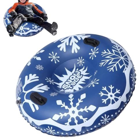 Tjockare snöslädring – PVC-uppblåsbart rör med handtag | Tjockare snösläde ring PVC uppblåsbart rör med handtag för vinter utomhus strand pool fest familj