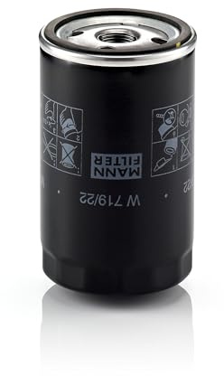 Mann Filter W 719/22 Spin-On Oil Filter Replacement Compatible With Porsche 944 (1983-1991), 911 3.3L Turbo (1991-1994), 968 (1992-1995), 924 (1987-1988)