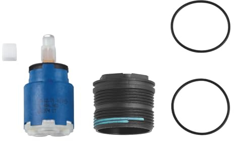 Grohe 46374000 patron med keramiskt tätningssystem för tvättställ med enkel arm och bidékranar, 46 mm