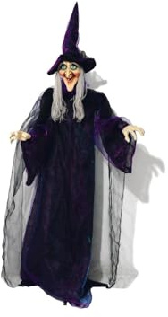 EUROPALMS Halloween Figur Hexe, animiert 175cm
