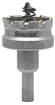 Starrett Hartmetall-bestückte Lochsäge - SM40 Blechschneider mit Aufnahme- und Zentrierbohrer - zum Bohren von Edelstahl-Aluminiumlegierungen - 40 mm