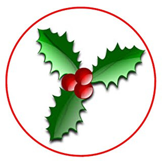 Christmas Holly Weihnachtliche Stechpalmen-Tortendekoration, festlicher Tortenaufleger für Winterfeste und Weihnachtsfeiern, 1 x 7-Zoll-Scheibe (ungeschnitten)