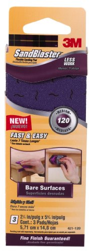 3m SandBlaster Flexible Finishing Pad, 120 Grit